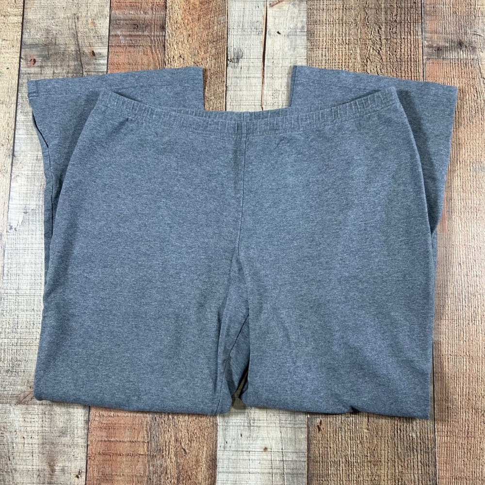 NY Jeans New York & Company Heather Gray Cotton Spandex Yoga Pants Large Short